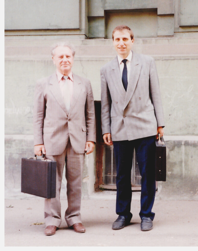 Михайло Окландер з завкафедрою Рабіновичем